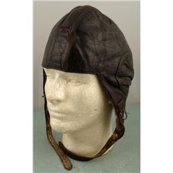 ORIGINAL NAZI LEATHER LUFTWAFFE FLIGHT HELMET FUR LINED