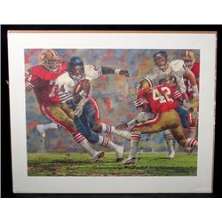Payton 1985 Chicago Bears Corning Art Print Football