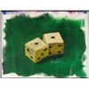Image 1 : Dick Duerrstein Originl Canvas Painting Snake Eyes Dice