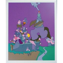 Wild Wacky Purple Cartoon Style JAKUBOWICZ Art Print