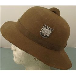 RARE ORIGINAL NAZI AFRIKA KORPS PITH HELMET