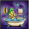 Image 1 : Dick Duerrstein Original Painting Tweety Bird in Tub