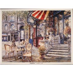 Vadik Suljakov Paris Cafe Art Print Poster