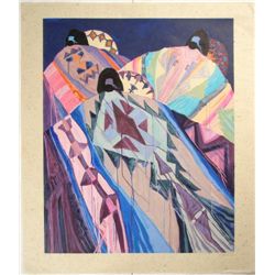 BASKETS BLANKETS Roberts Southwest Art Print Rice Paper