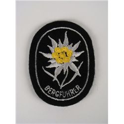 NAZI SS BERGFUHRER PATCH W/EDELWEISS & SS RZM TAG