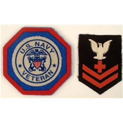 WWII U.S. NAVY RED CROSS INSIGNIA PATCH AND COASTER