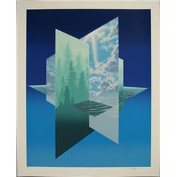 Frank Licsko TRIPLE PLANE Surreal Landscape Art Print