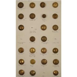24 British Canadian Antique Military Button Collection