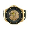 Image 2 : Lucien Piccard Men's 'The Trans' Watch in Stainless Steel with 18K Rose Gold and Rubber Strap (28586