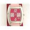 Image 1 : Freelook Women's HA1081CH-5 Pink Dial Leather Band Watch