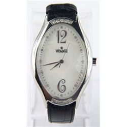Visage Leather Strap Diamond Watch
