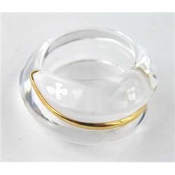 Baccarat 18K Yellow Gold/Clear Crystal Ring