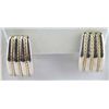 Image 1 : 18K Yellow Gold & Silver Earrings