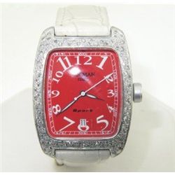 Locman Italy Aluminium Diamond, Leather Strap watch.