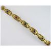 Image 2 : 18K Yellow Gold Multi colored stone and diamond bracelet