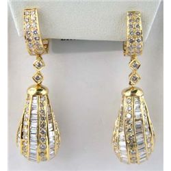 14K Yellow Gold Diamond Earrings