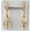 Image 1 : 14K Yellow Gold Diamond Earrings