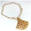 Image 2 : Coera 18K Yellow Gold, Ruby & Diamond Necklace