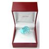 Image 3 : Baccarat Turquoise Clear Crystal Ring