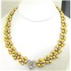 Image 1 : Salavetti 18K Two-Toned Gold Diamond Necklace