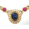 Image 2 : 18K White Gold Diamond Turquoise Necklace