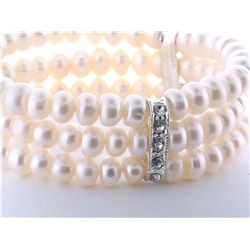 Three Liner Pearl Bracelet