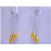 Image 1 : Dangling Pearl and Silver Earrings