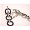 Image 3 : 14k White Gold Earrings with Diamonds and Sapphire