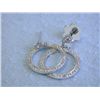 Image 2 : 18k White Gold Earrings with Diamonds