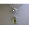 Image 1 : 14kw Gold Necklace with Quartz and Diamond Pendant