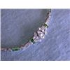 Image 1 : 18k White Gold Bracelet with Diamonds and Tsavorite