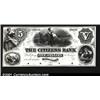 Image 1 : Mount Carmel, IL- The Citizens Bank $5 UNL ProofEx-ABNCo sale Proof with two large tape repairs on t