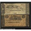 Image 1 : Waterford, NY- The Saratoga County Bank $3 S5, N10Two pieces, the first Fine, with a corner tip off,