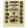 Image 1 : Jeffersonville, VA- Trans-Alleghany Bank of Virginia $5-$10-$20 G2, G4, G6 Uncut StripA strip of thr