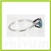 Image 1 : Genuine 2.0 ctw Blue Diamond Solitaire Ring 14kt Gold-White