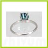 Image 2 : Genuine 2.0 ctw Blue Diamond Solitaire Ring 14kt Gold-White