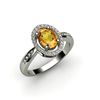 Image 1 : Citrine 1.50 ctw & Diamond Ring 18kt W/Y  Gold
