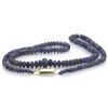 Image 1 : Natural Tanzanite Smooth Faceted Round Gradual Beads Necklace Gemstone 64.30ctw with brass clasp