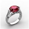 Image 1 : Genuine 5.09 ctw Garnet Ring 14kt White or Yellow Gold