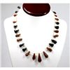 Image 1 : 108.09 ctw Natural Chocolate & Smoke Quartz Bead Neckace with brass clasp