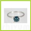 Image 1 : Genuine 3.0 ctw Blue Diamond Solitaire Ring 14kt Gold-White