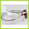 Image 2 : Genuine 4.66 ctw Ruby & Diamond  Ring 18kt Gold-White