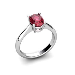 Genuine 0.55 ctw Garnet Ring 14kt White or Yellow Gold