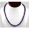 Image 1 : 153.73 ctw  Amethyst Round Beads Necklace with brass clasp