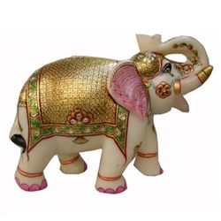 Marble Elephant Fine Gold Plated Approx. Wgt. 7 kgs.