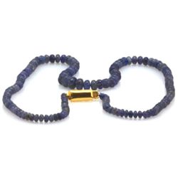 Natural Tanzanite Smooth Faceted Round Gradual Beads Necklace Gemstone 83.50ctw with brass clasp