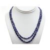 Image 1 : Tanzanite pillet beads 2 rows 147.80 ctw Necklace