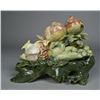 Image 1 : Chinese Jade Carving of Peaches & Buddha's Hand