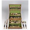 Image 1 : (76) Piece Siam Brass and Horn Flatware Set