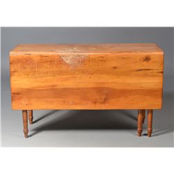 An American Pine One Drawer Drop Leaf Table